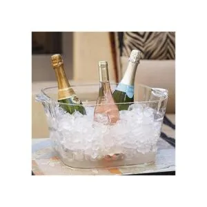 Oggi Bañera cuadrada acrílica para fiestas 16.75 x 14_3