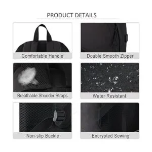 KOPHLY Mochila casual ligera para laptop con puerto de_5