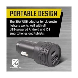 Mob Armor Cargador de coche dual USB A USB C de carga_7