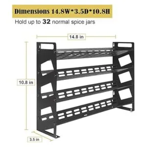 Ardier Organizador de especias de 4 niveles con 32 tarros_4