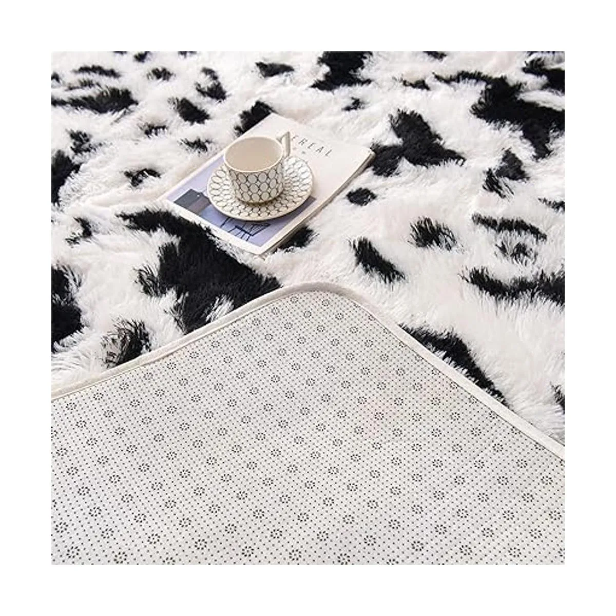 Aimuan Linda alfombra con estampado de vaca divertida_6