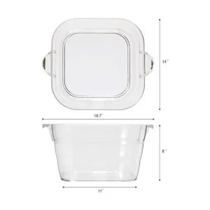 Oggi Bañera cuadrada acrílica para fiestas 16.75 x 14_6