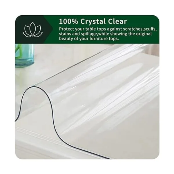 Mantel cuadrado de plástico de cristal lavable para mesa_5