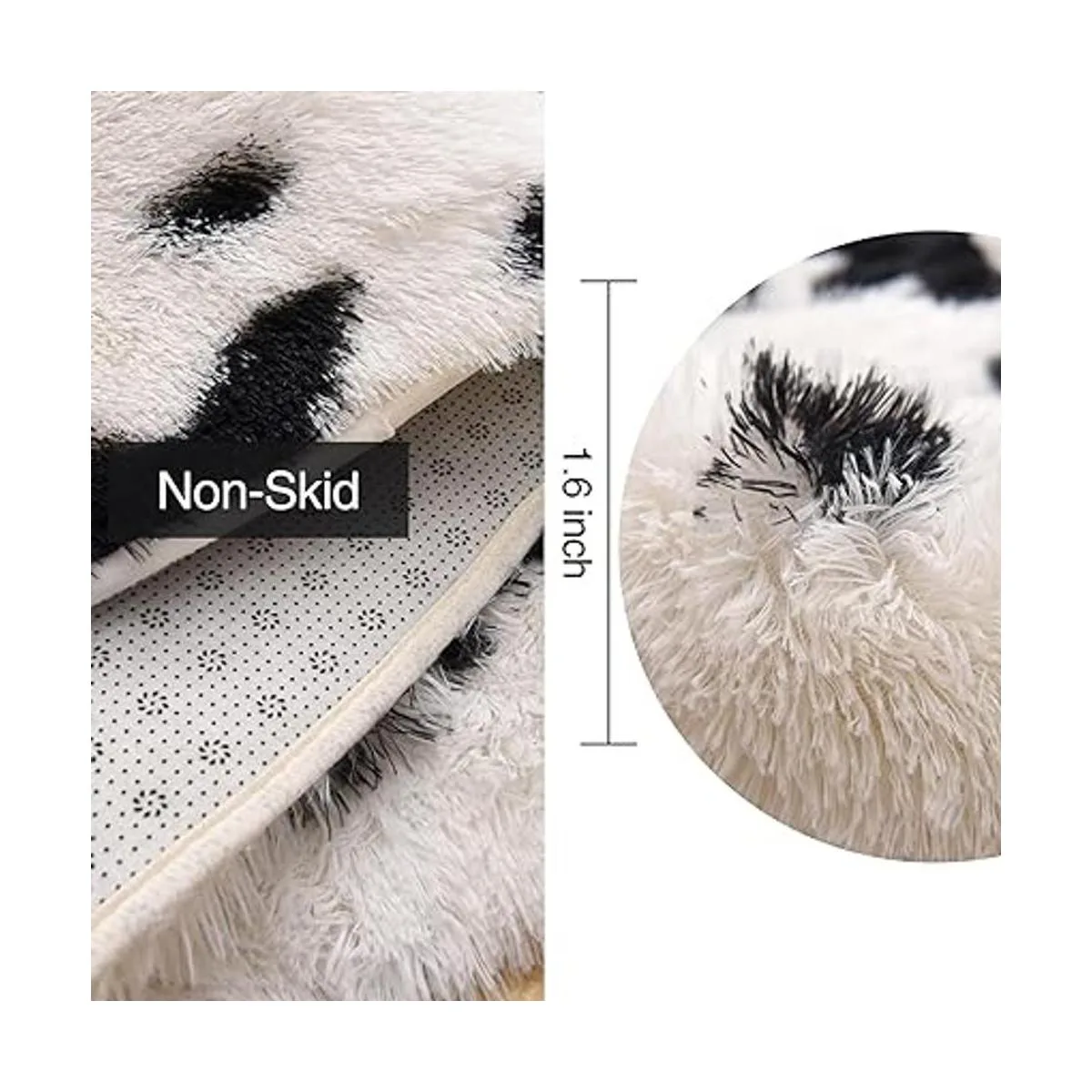 Aimuan Linda alfombra con estampado de vaca divertida_2