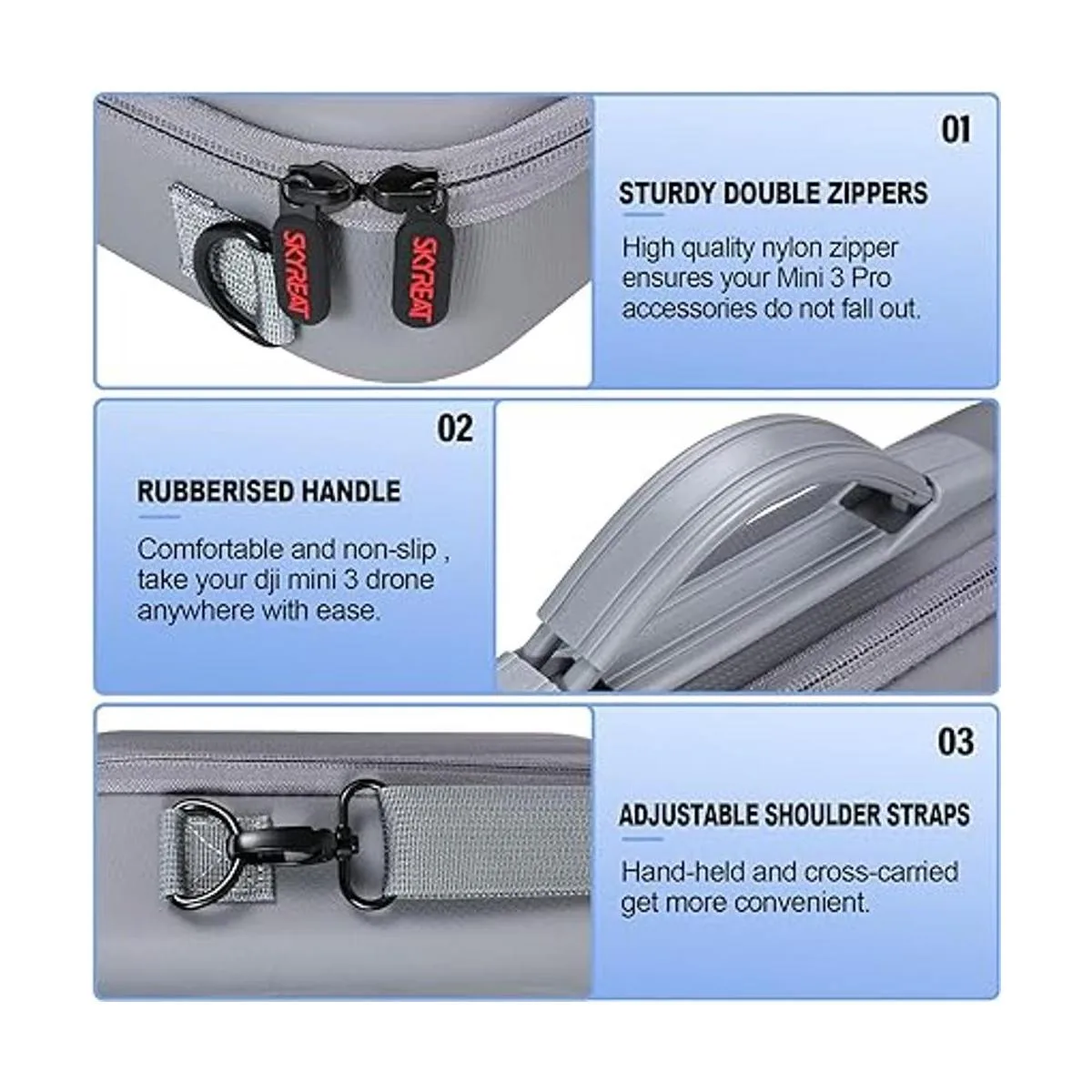 SKYREAT Mini 3 Pro RC Funda portátil de piel sintética_3