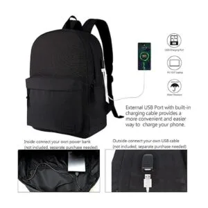 KOPHLY Mochila casual ligera para laptop con puerto de_3