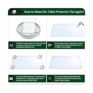 Mantel cuadrado de plástico de cristal lavable para mesa_7