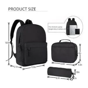 KOPHLY Mochila casual ligera para laptop con puerto de_2