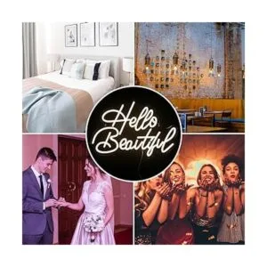 Hello Beautiul Letreros de neón blancos LooKLight LED de_7