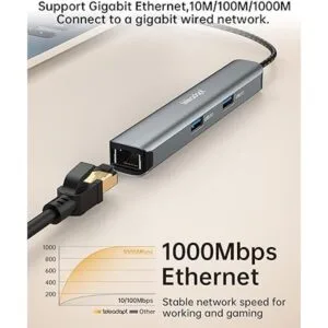 Teleadapt Hub USB tipo C 6 en 1. HDMI 4K Ethernet de 1_5