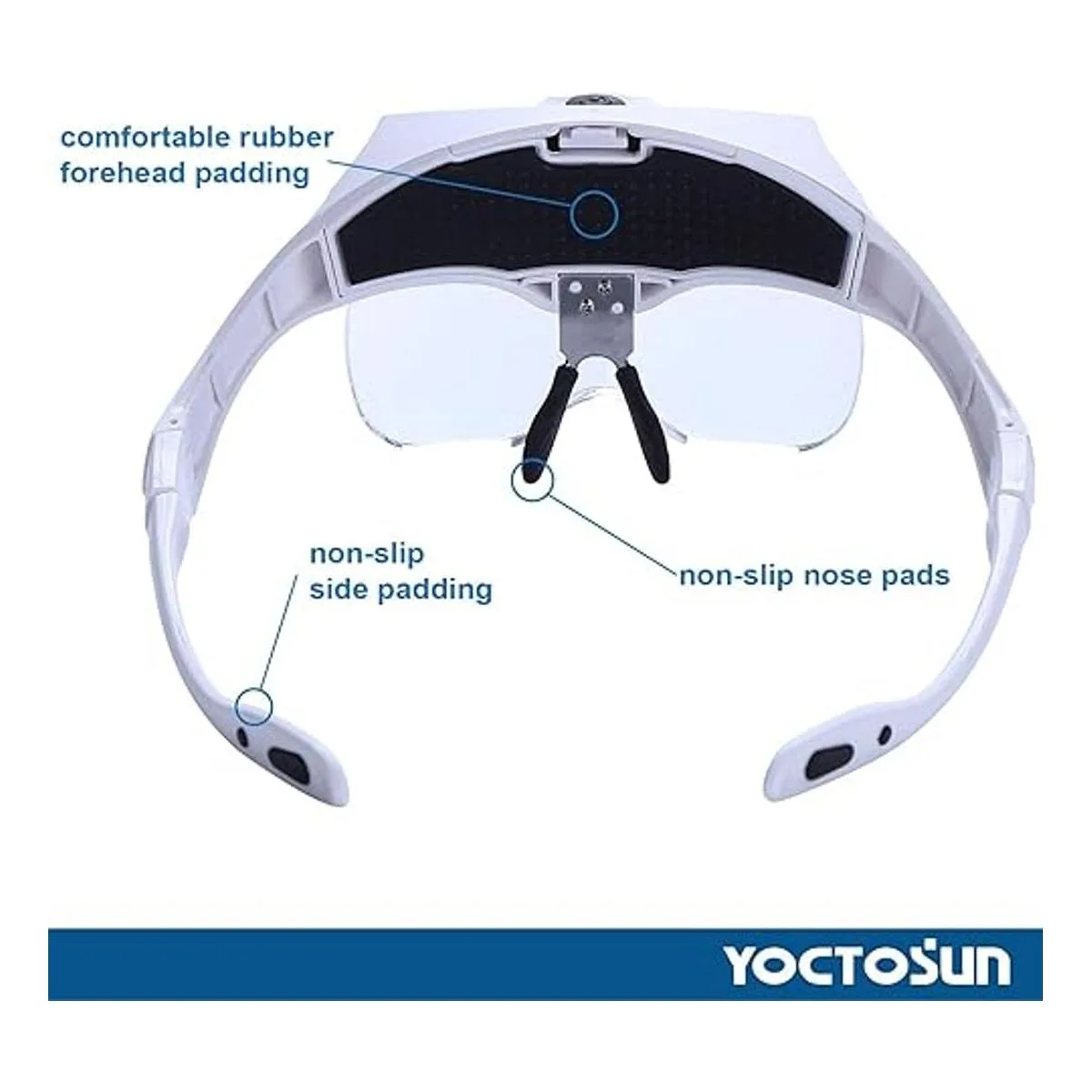 YOCTOSUN Lupa con luz lupa de montaje en la cabeza con 5_4