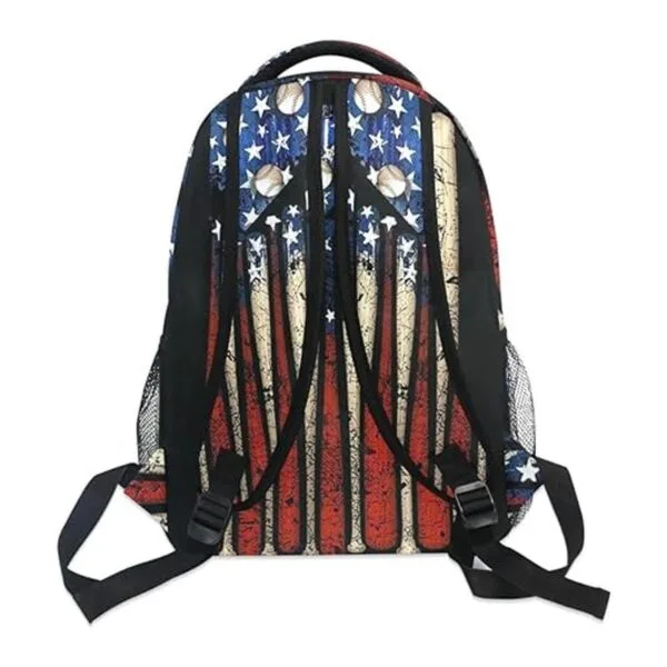 Mochila patriótica con estampado de béisbol de Estados_4