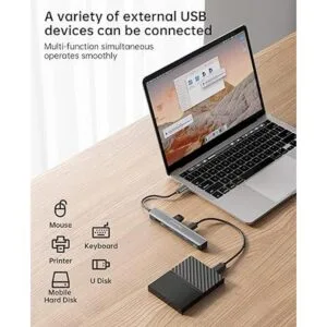 Teleadapt Hub USB tipo C 6 en 1. HDMI 4K Ethernet de 1_2