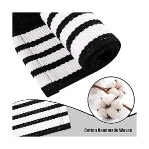 Alfombra para exteriores en blanco y negro de 3 x 5 pies_2