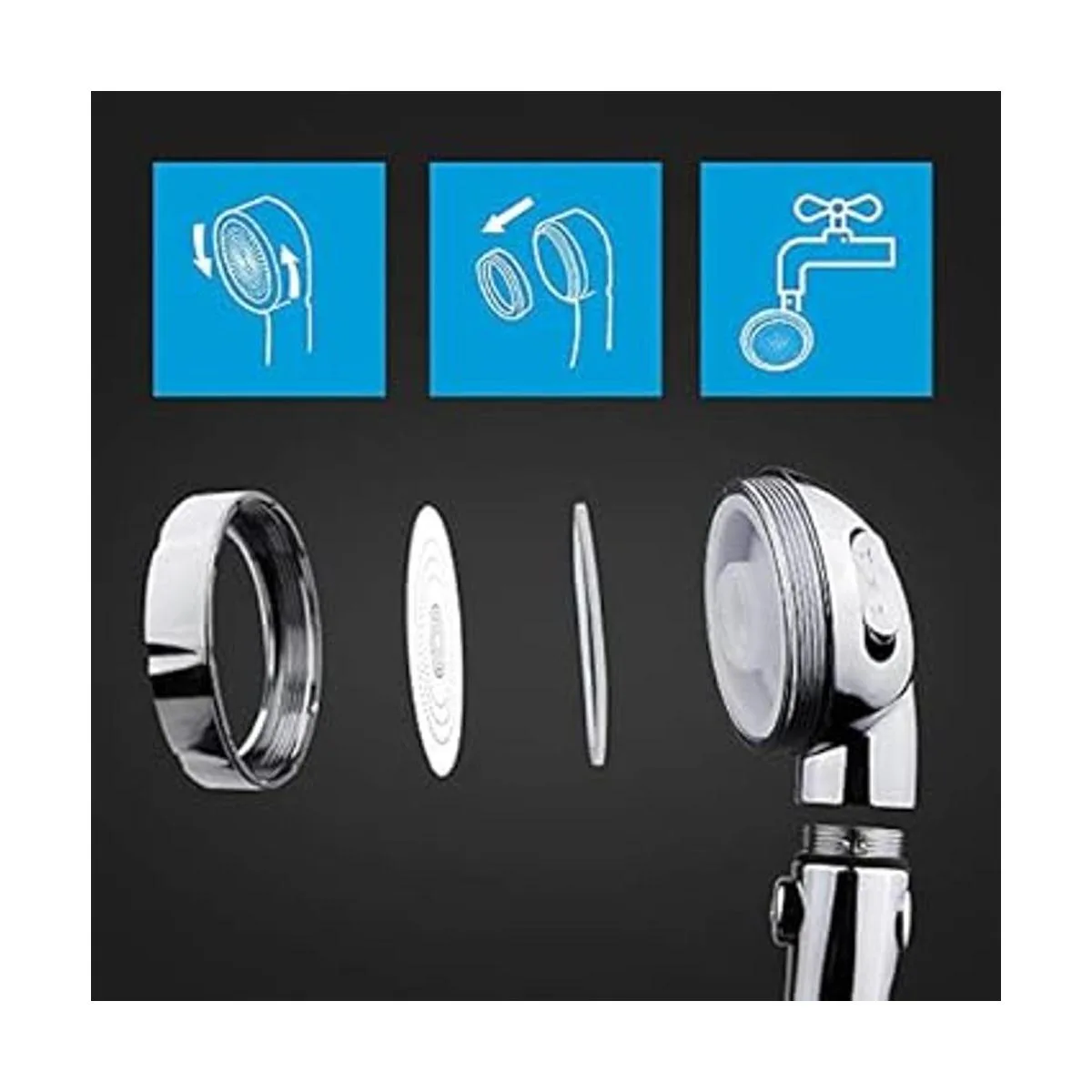 KAIYING Cabezal de ducha de mano de alta presión sin_6