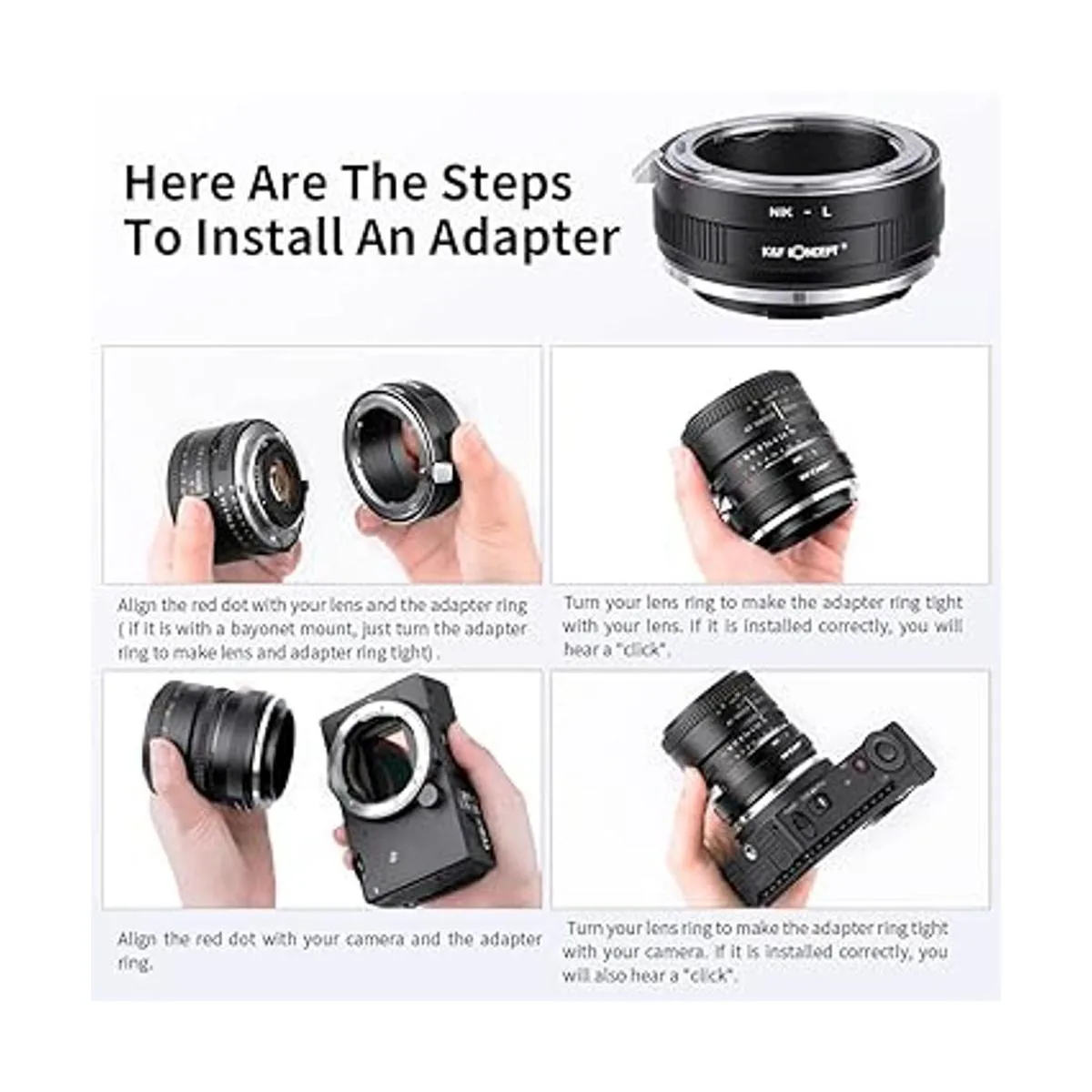 KF Concept Adaptador de montaje de lente NIKL de enfoque_5