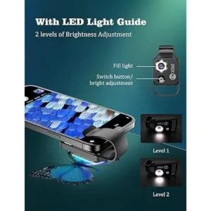 Microscopio de teléfono con lente CPLluz LED microscopio_3