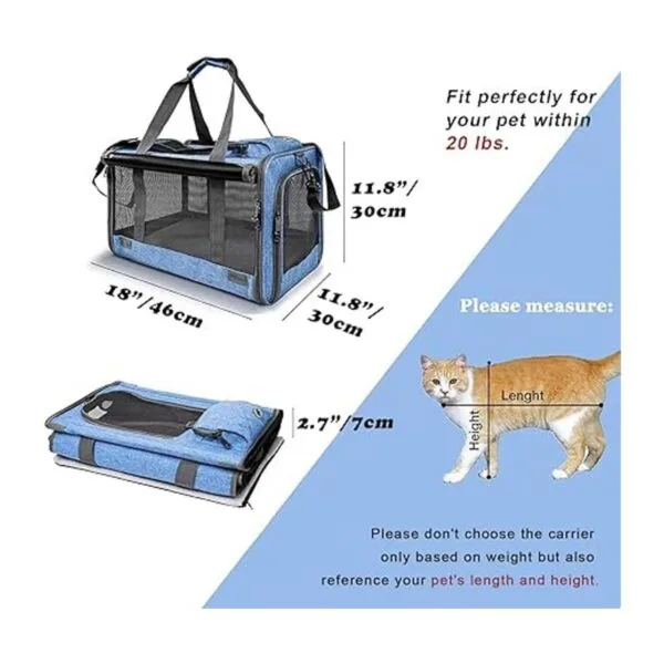 GAPZER Transportador de mascotas para gatos grandes y_2