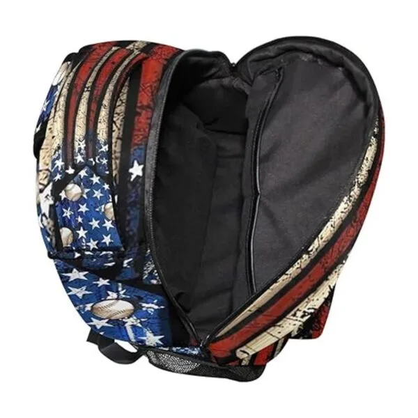 Mochila patriótica con estampado de béisbol de Estados_5