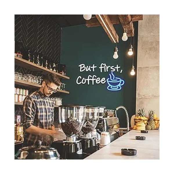 Vinray But First Coffee Neon Letrero para decoración de_5