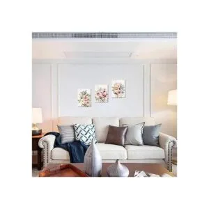 Arte de pared con diseño de flores rosas para decoración_4