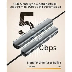 Teleadapt Hub USB tipo C 6 en 1. HDMI 4K Ethernet de 1_4