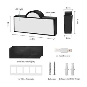 Aqonsie Números de casa solares para exteriores letrero_6