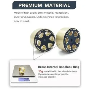 HOPLEX Neumáticos RC 1.0 y juego de llantas Beadlock de_2