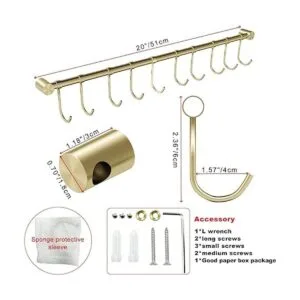 Estantes colgantes de cocina 304 de acero inoxidable de 20_3