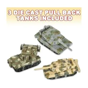 ArtCreativity Juego de 3 juguetes militares de tanque_2