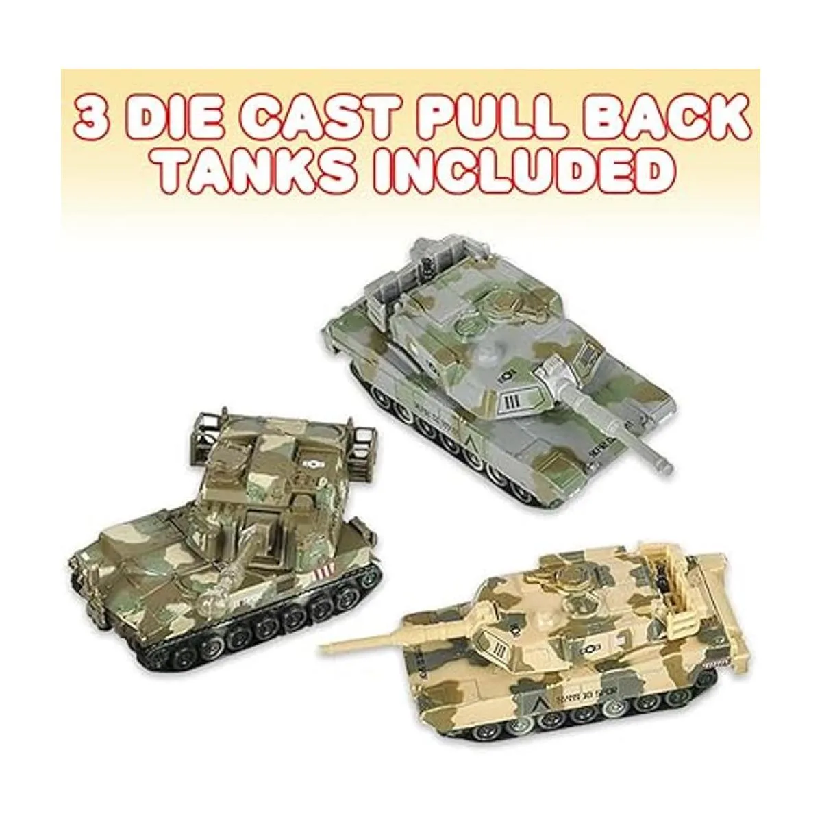 ArtCreativity Juego de 3 juguetes militares de tanque_2