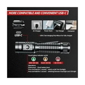 Linterna linterna LED magnética recargable de alta_4