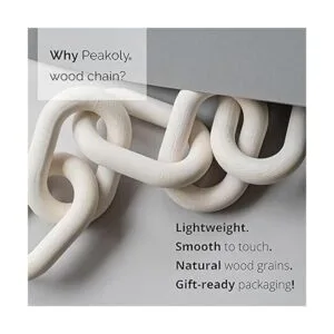 Peakoly Decoración de eslabones de cadena de madera_2