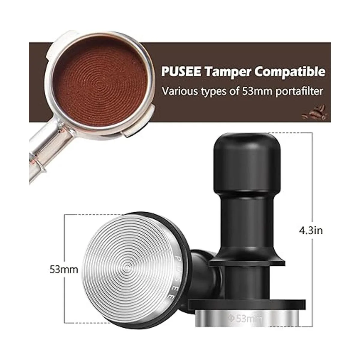 PUSEE Tamper expreso de 2.087 in manipulación de café_2