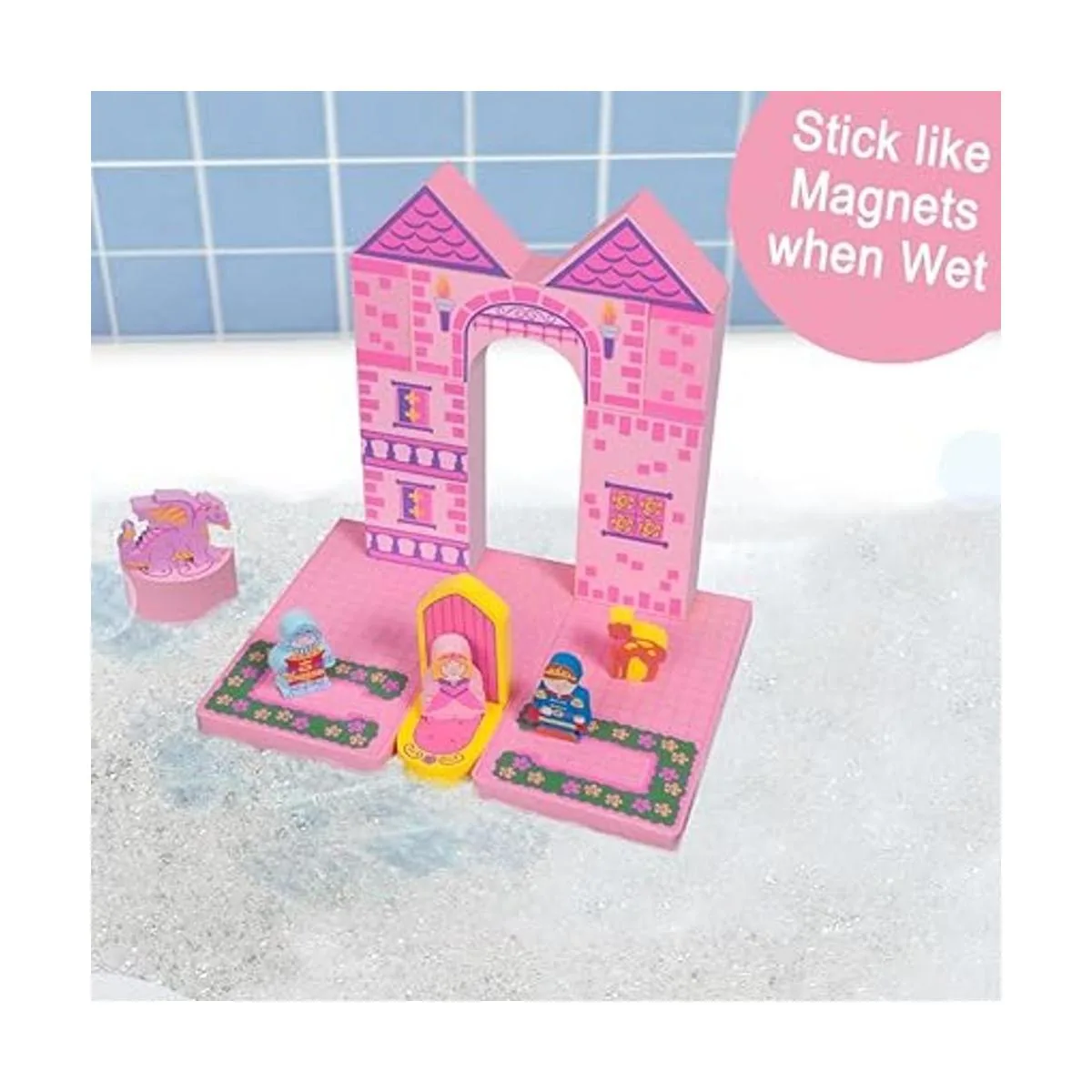 BathBlocks Juego de castillo flotante en caja de regalo_2