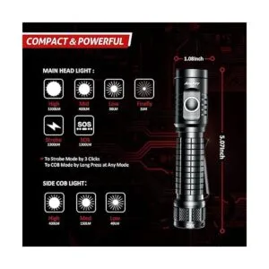 Linterna linterna LED magnética recargable de alta_6