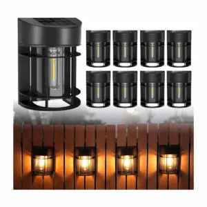 Luces solares para cercas al aire libre paquete de 8_1