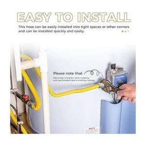 Línea de gas flexible de acero inoxidable de 72 pulgadas_5