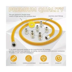 Línea de gas flexible de acero inoxidable de 72 pulgadas_7