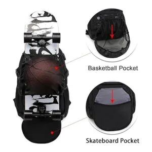 Mochila de monopatín mochila para laptop con puerto de_2