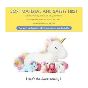 5 piezas de animales de peluche de unicornio para niñas y_3