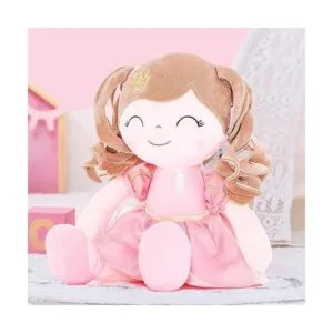 Gloveleya Dolls Baby Girl Gifts Soft Plush Doll Pink Crown_5