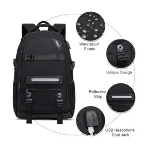 Mochila de monopatín mochila para laptop con puerto de_4