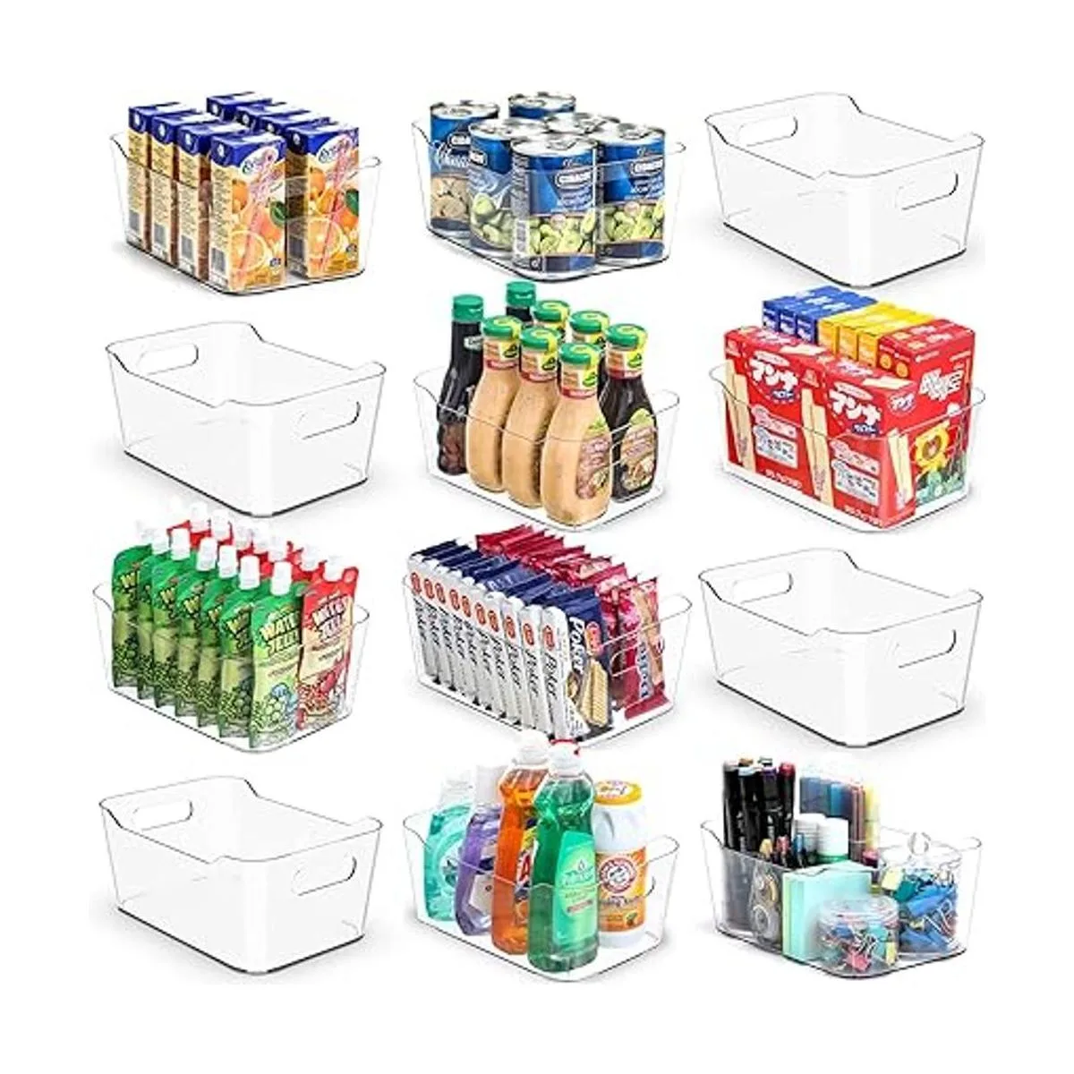 Paquete de 12 Contenedores transparentes para_1