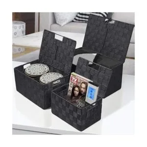 Sorbus Juego de cestas tejidas de cubo de almacenamiento_2