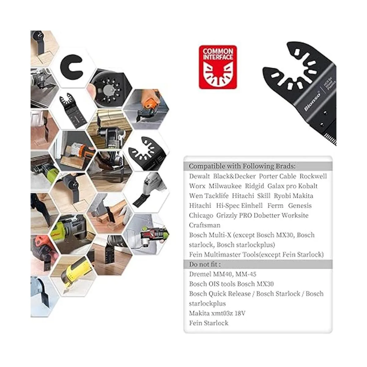 Bionso 28PCS Oscillating Saw Blades Professional_6