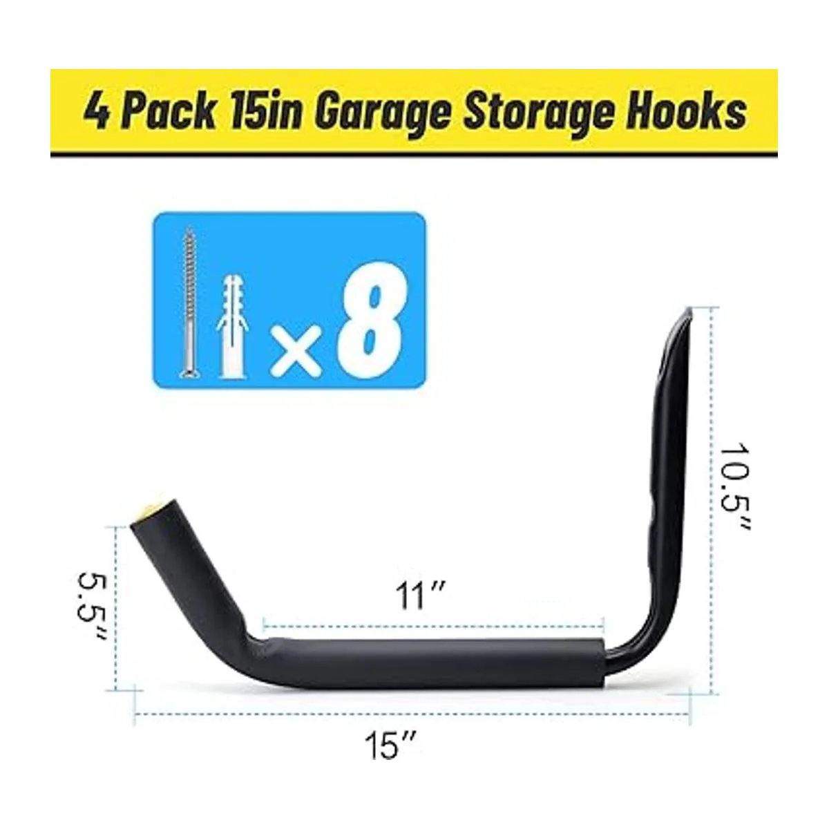 Ganchos de almacenamiento de garaje resistentes de 100_2