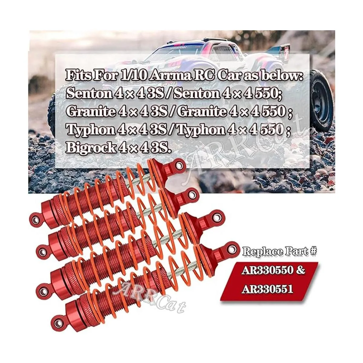 ARRCat 4 piezas de aluminio completo para amortiguadores_2