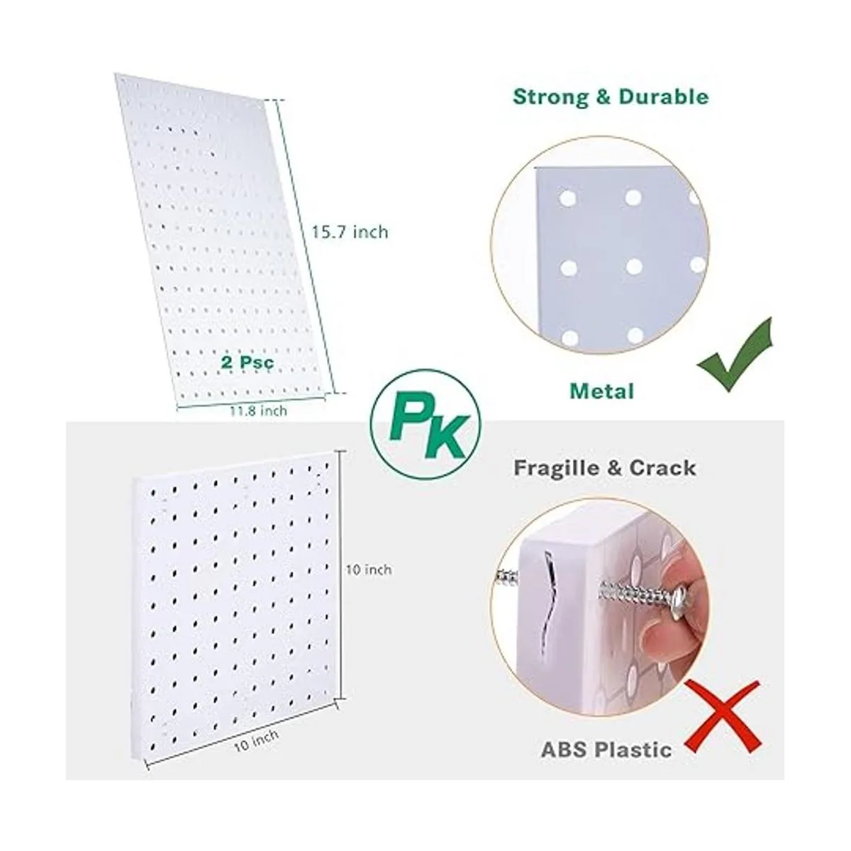 2 paneles de pared de metal Sistema organizador de pared_2