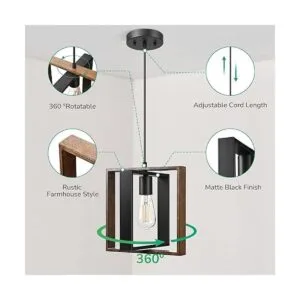 EDISHINE Lámpara colgante de granja lámpara colgante_4